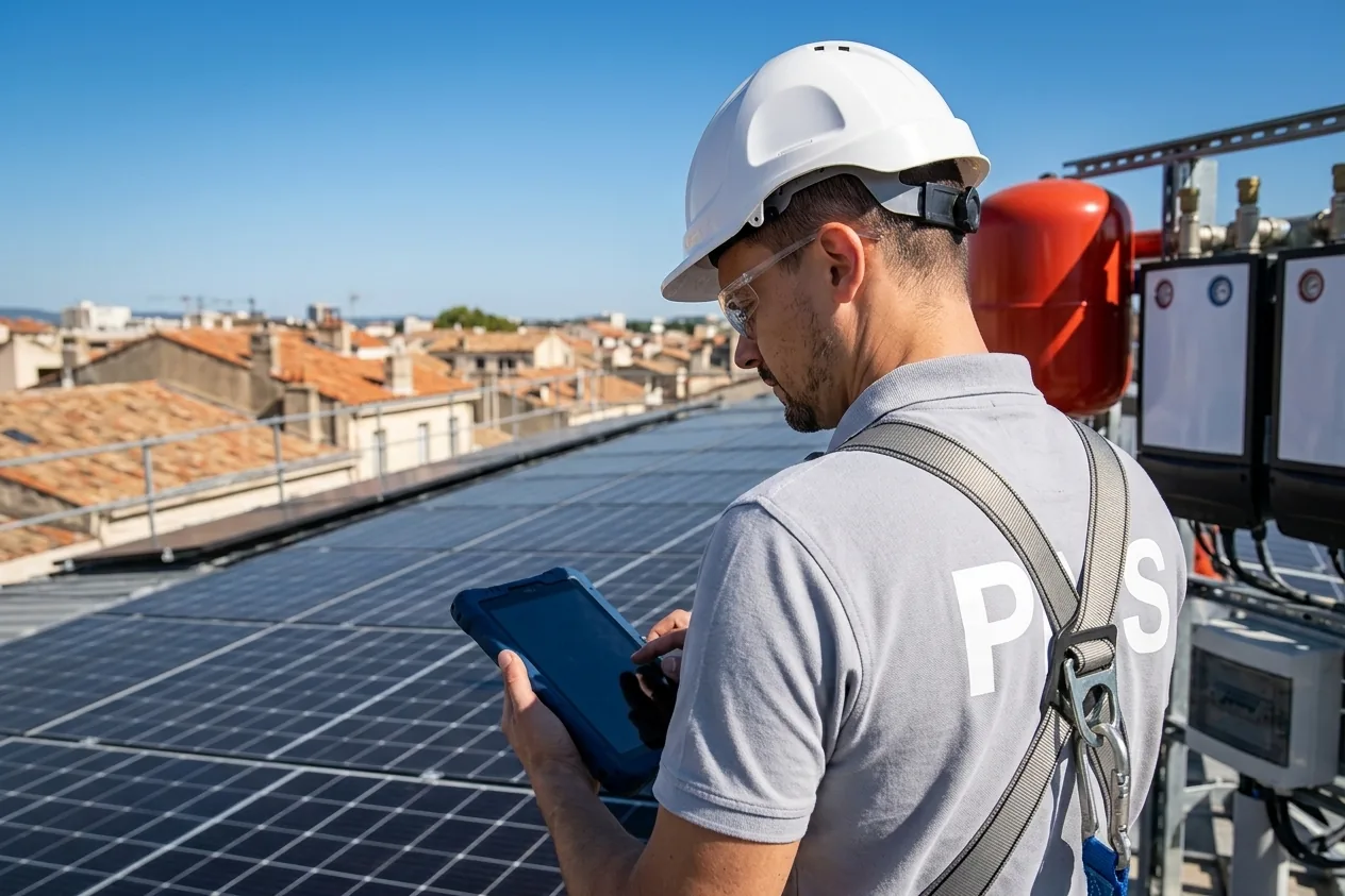 Installation photovoltaïque dans le Rhône